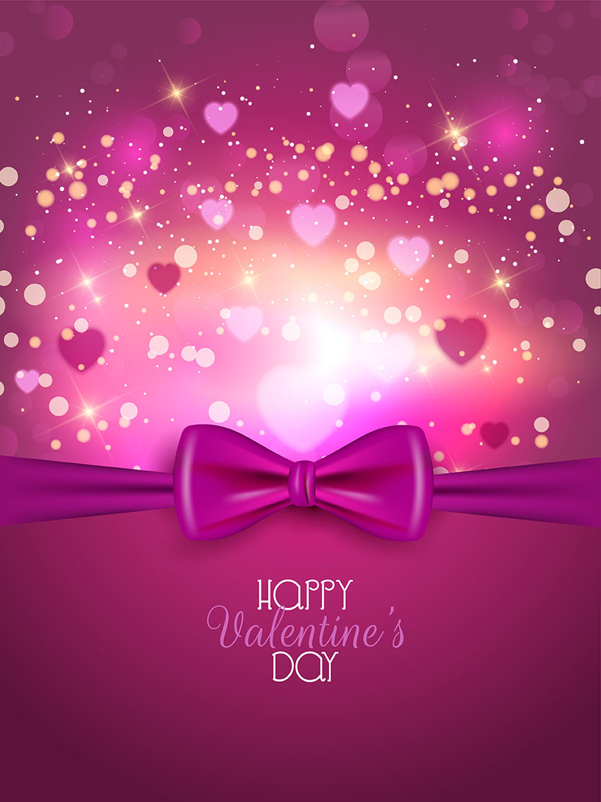 Valentine’s Day background with ribbon 222670 Vector Art at Vecteezy