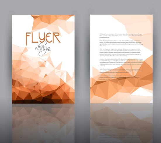 Low poly design for flyer template vector
