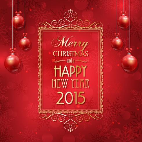 Christmas and new year background vector