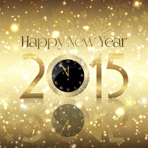 golden Happy New Year background  vector