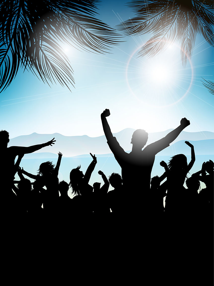 silhouette vector crowd clipart graphics