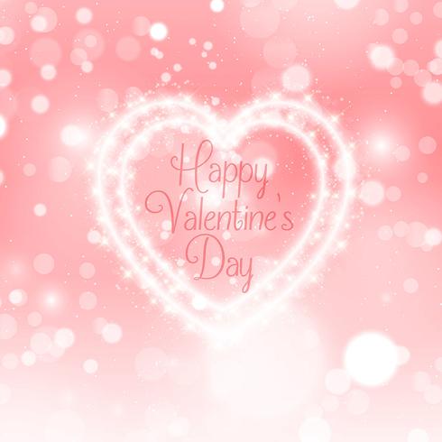 Día de San Valentín brillo corazón vector