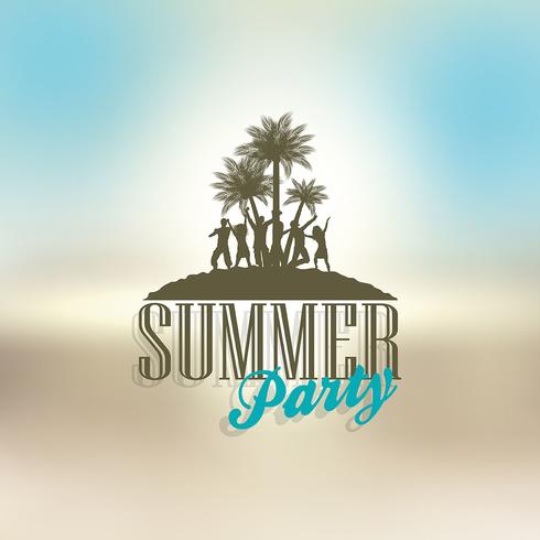 Summer party background vector