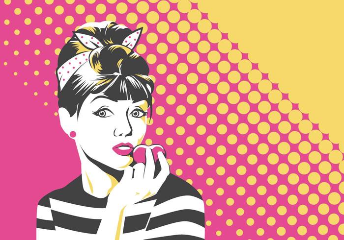 Woman Pop Art Vector Illustration