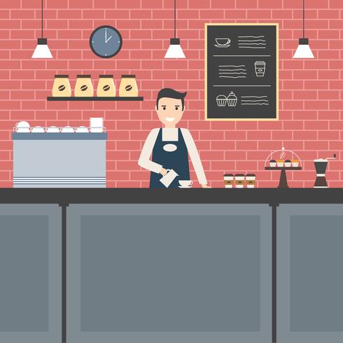 Flat Barista Vector