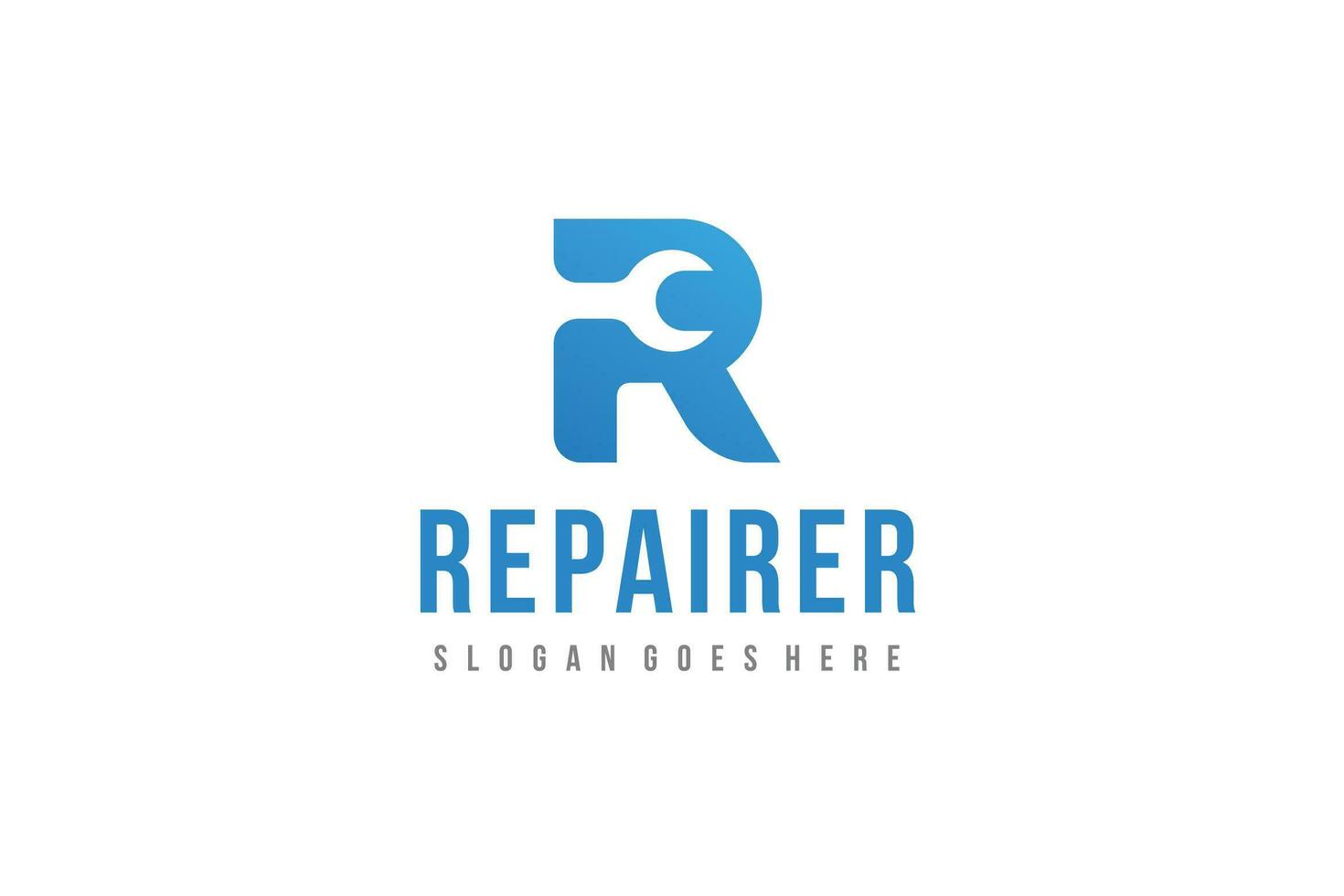 logo de reparación-r vector