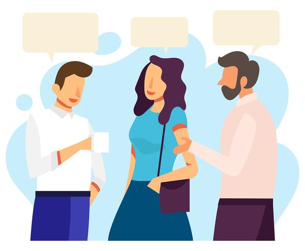 People Talking Illustration vector