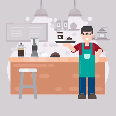 Barista Vector Illustration