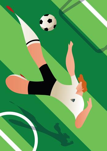 Ilustración del jugador de fútbol de Inglaterra World Cup vector