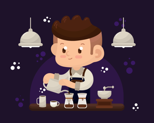 vector de barista