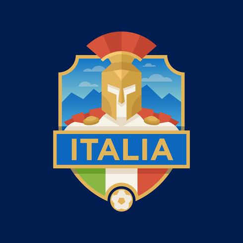 Insignias de fútbol de la Copa Mundial de Italia vector