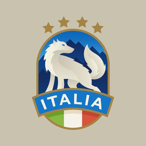 Insignias de fútbol de la Copa Mundial de Italia vector