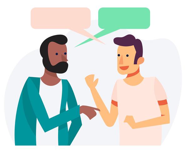 People Talking Illustration vector