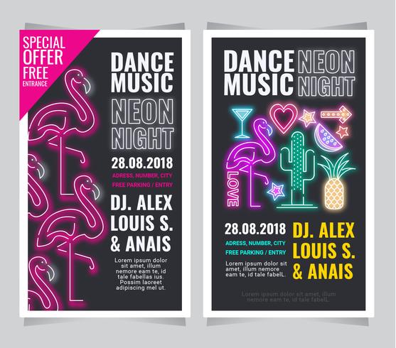 Vector Neon Posters Download Free Vectors Clipart Graphics Vector Art