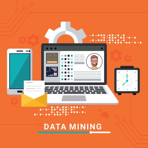 Data Mining Illustration vector