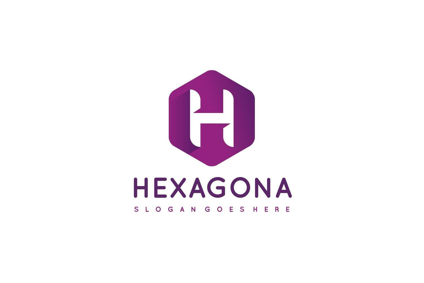 H Letter-Hexagon Logo vector