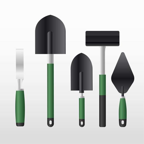 Realistic Gardening Tools Vector