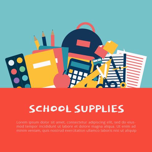 School Supplies Vector Illustration