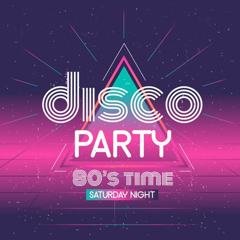 Disco Party Typography Vector