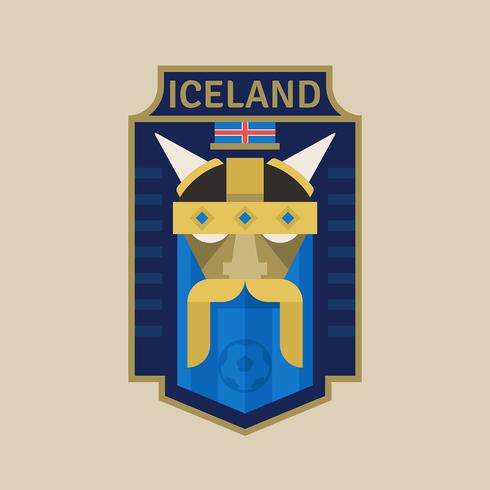 Iceland World Cup Soccer Badges vector