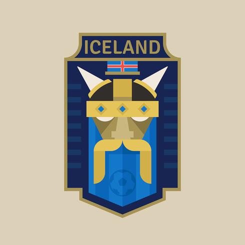 Insignias de fútbol de la Copa Mundial de Islandia vector