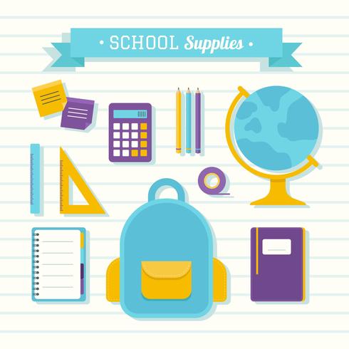 School Supplies Vector