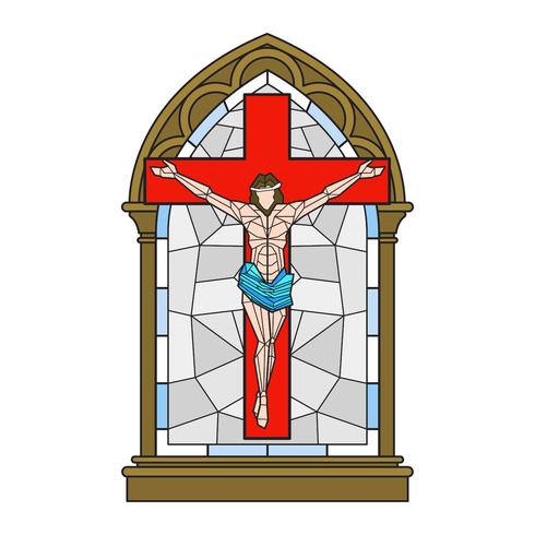 Stained Glass Window Vector Illustration