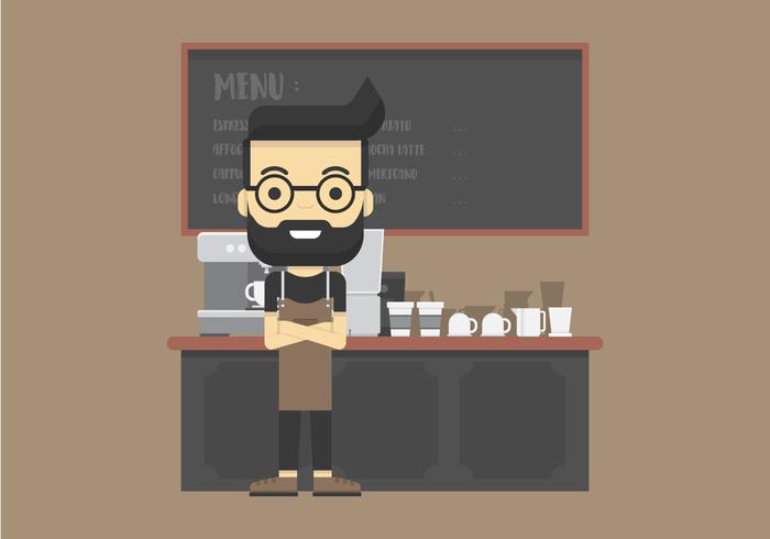 Cool Barista Making Coffee and Using Coffee Maker Inside ...
