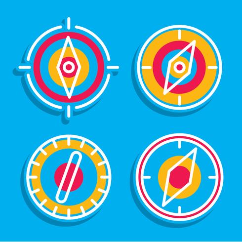Compass On Blue Vector