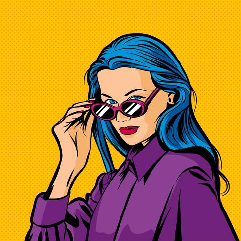 Mujer Pop Art Vector