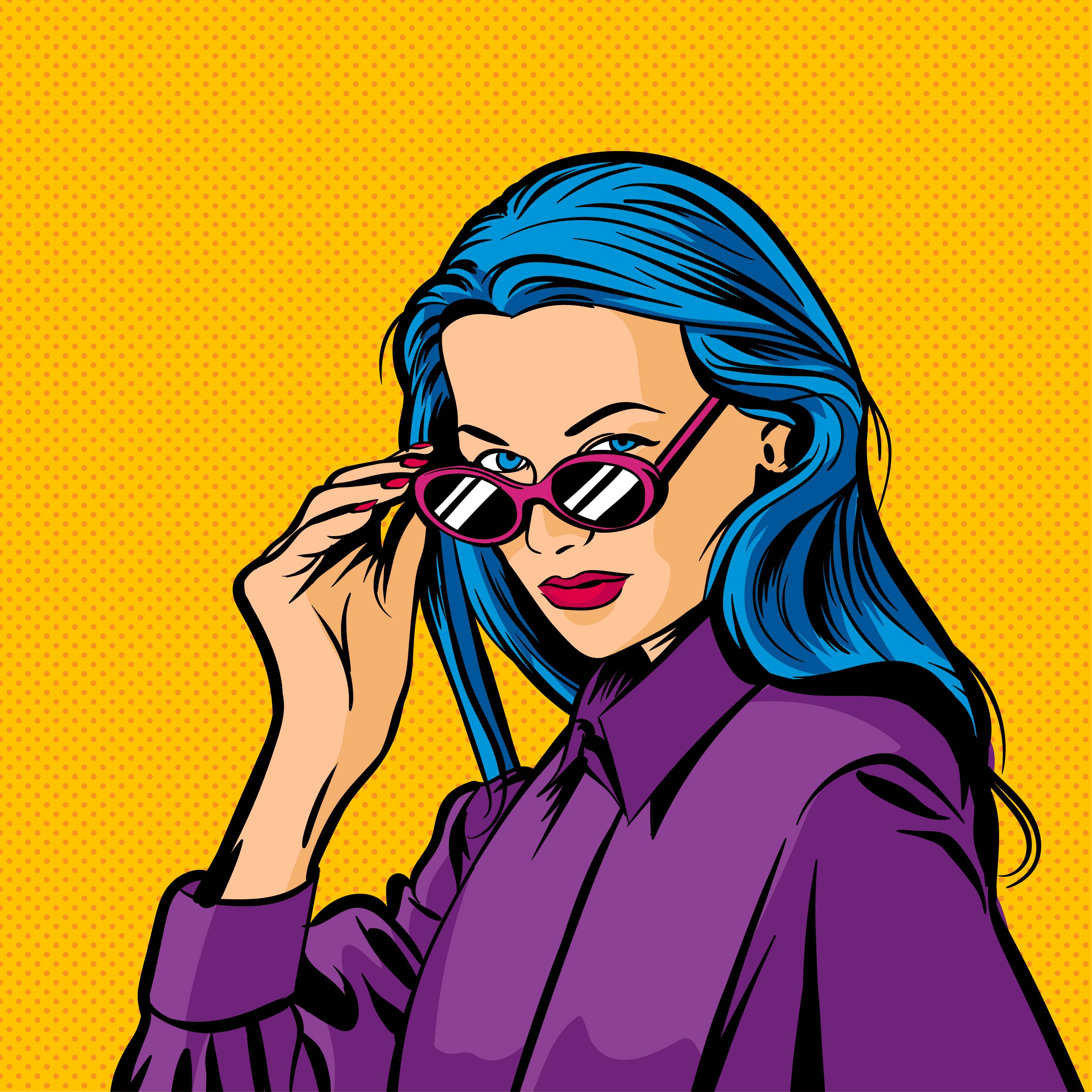 Mujer Pop Art Vector - Descargar Vectores Gratis, Illustrator ...