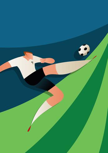 Ilustración de Vector de jugador de fútbol de Copa Mundial de Inglaterra