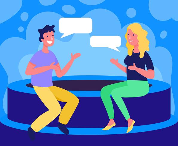 People Talking Illustration vector