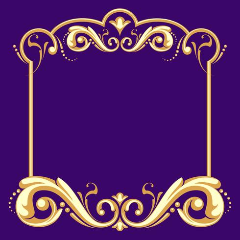 Fileteado Frame With Purple Background Vector