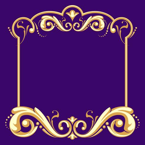 Fileteado Frame With Purple Background Vector