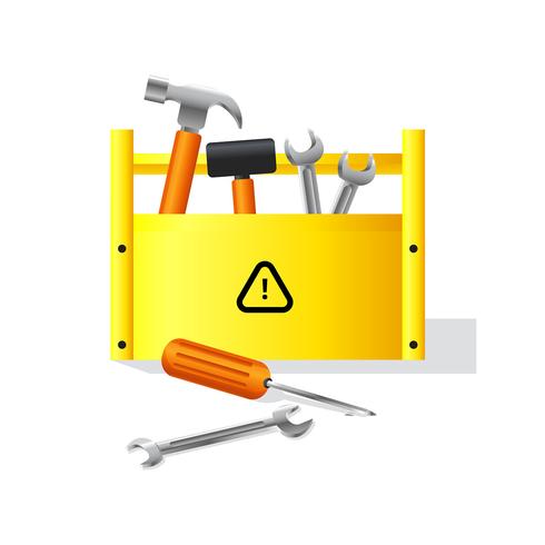 Realistic Toolbox Vector