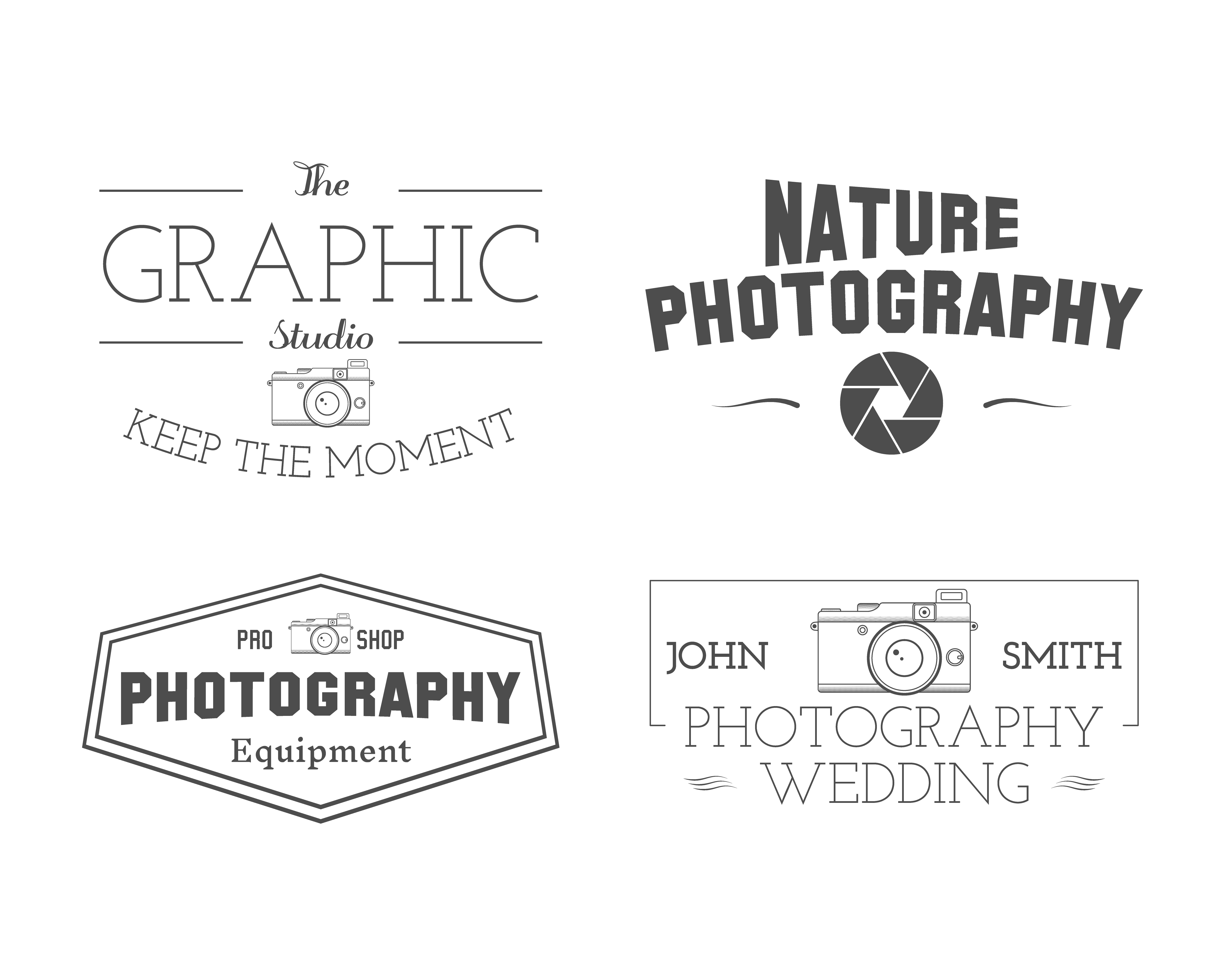 Photographer Badges And Labels In Vintage Style Simple Line, Unique Photographer Badges And Labels In Vintage Style Simple Line, Unique