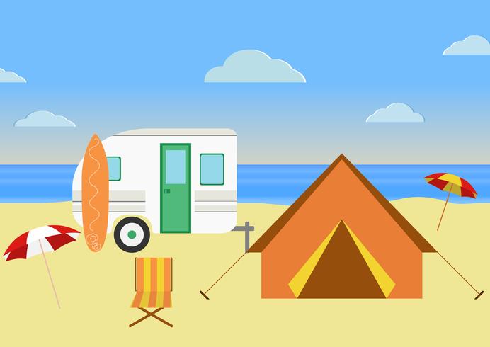 Retro Caravan Illustration vector