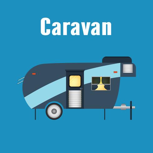 Camping trailer vector. vector