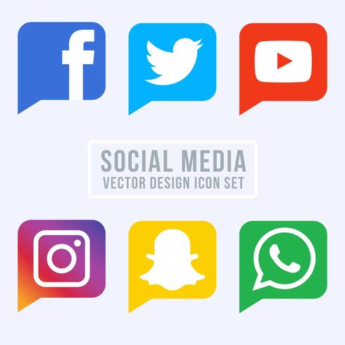 Collection of Social Media Icons vector