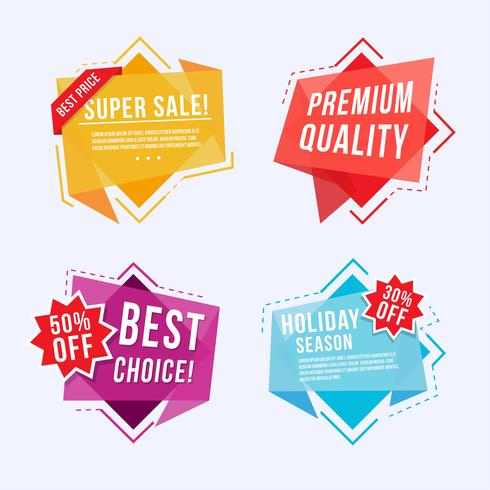 Labels and banners Collection vector