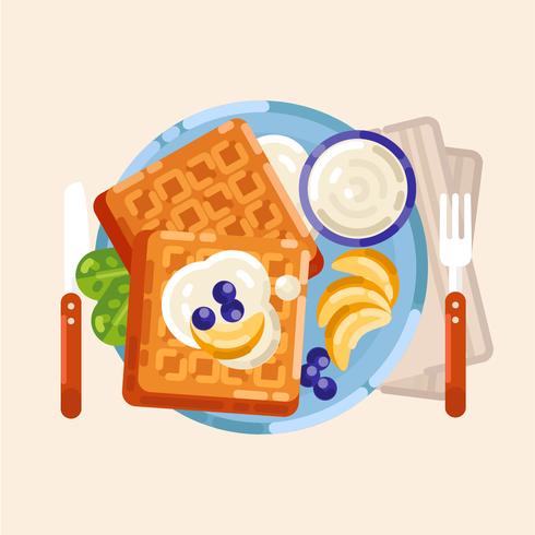 Vector Colorful Breakfast Illustration