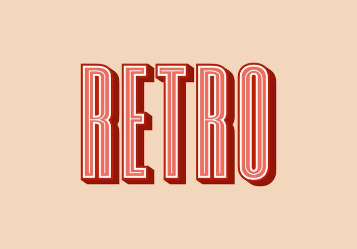 Ilustración retro del vector de la tipografía