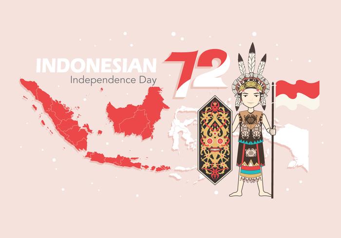 Vector del día de la independencia de Indonesia