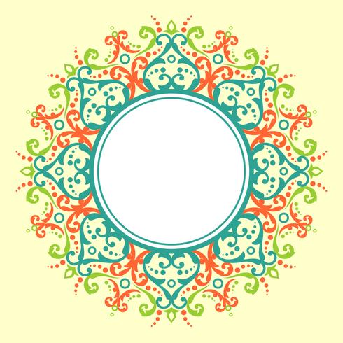 Circle Border Modern Victorian Vector