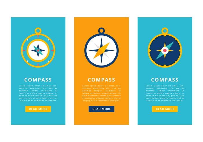 Compass Vector Banner 