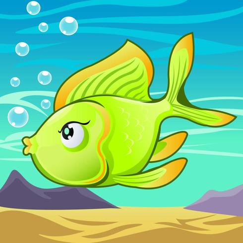 Dibujos animados de pescado vector