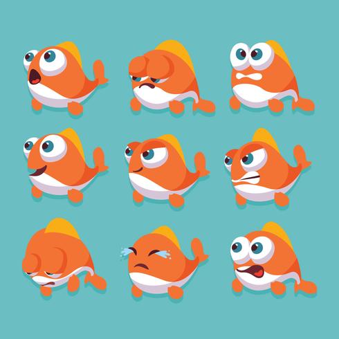 Dibujos animados de pescado vector