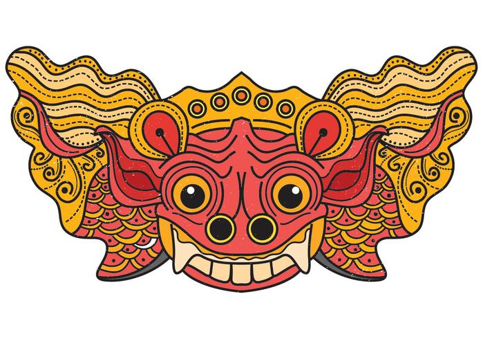 Barong Bali Mask vector