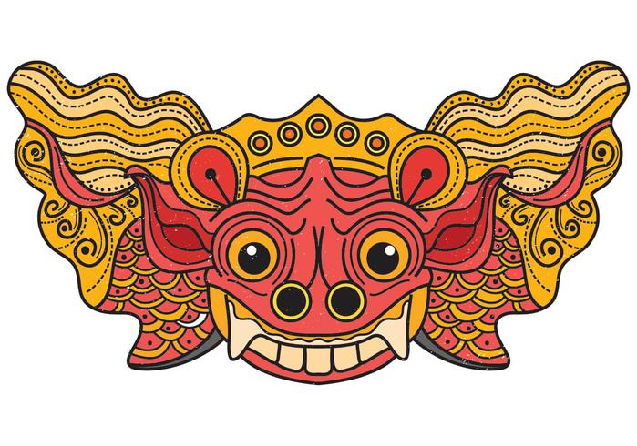 Barong Bali Mask vector